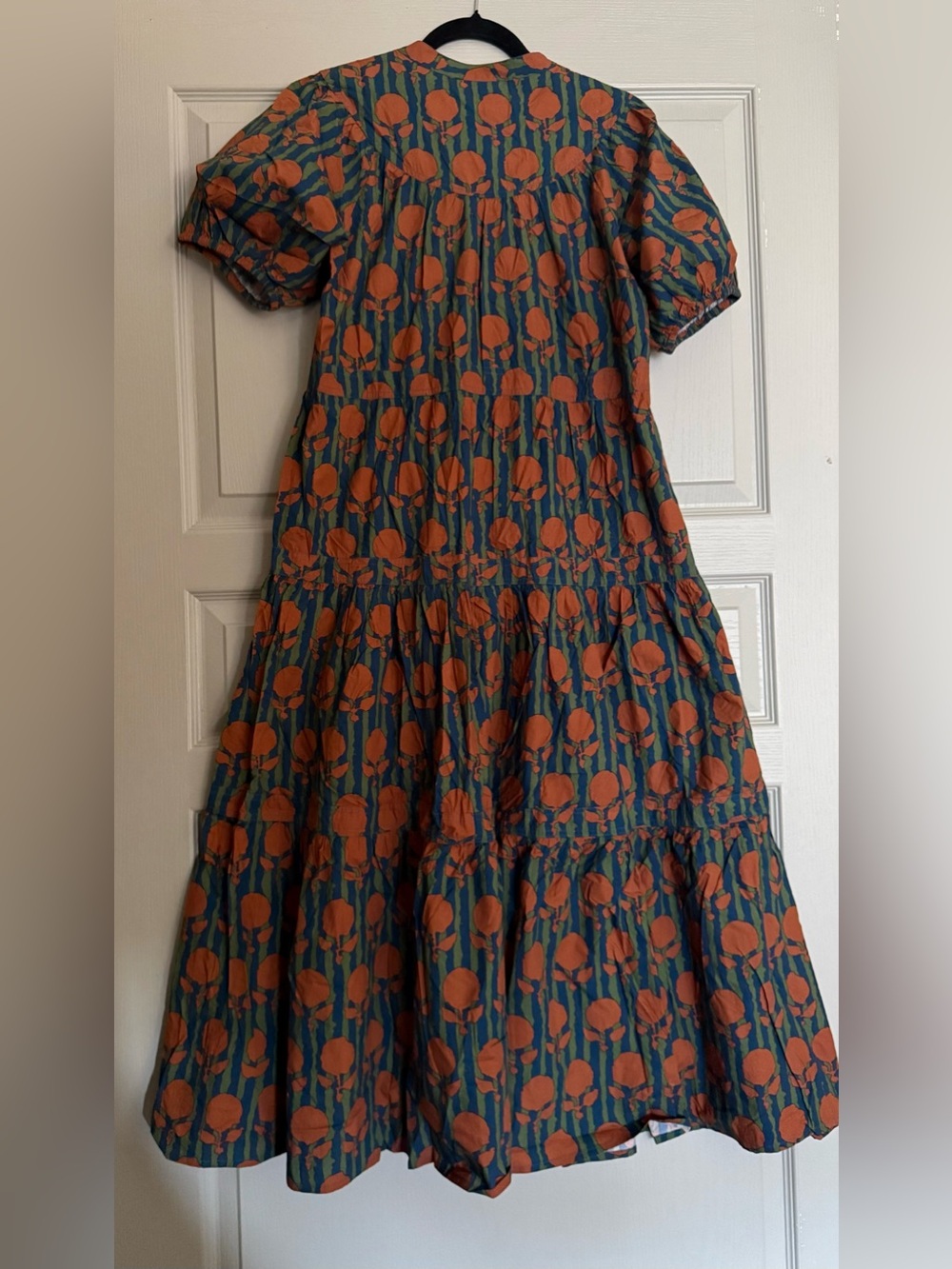 Oliphant Cognac Istanbul Pintuck puff sleeve Dress - Picture 5 of 6